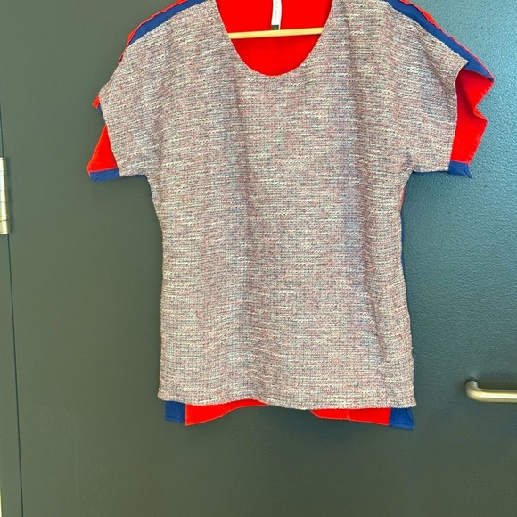 Sachin + Babi S EUC ribbon Red and Blue Blouse - Picture 6 of 16